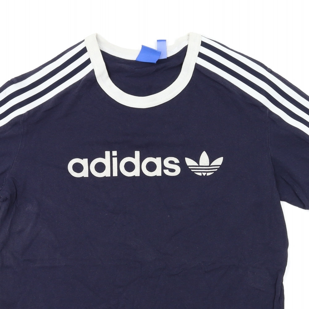 adidas Mens Blue    T-Shirt Size L