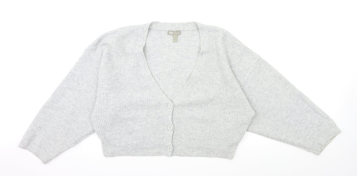 ASOS Womens Grey  Knit Cardigan Jumper Size 14