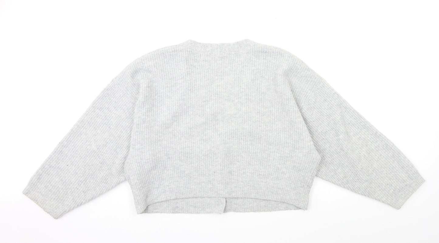ASOS Womens Grey  Knit Cardigan Jumper Size 14