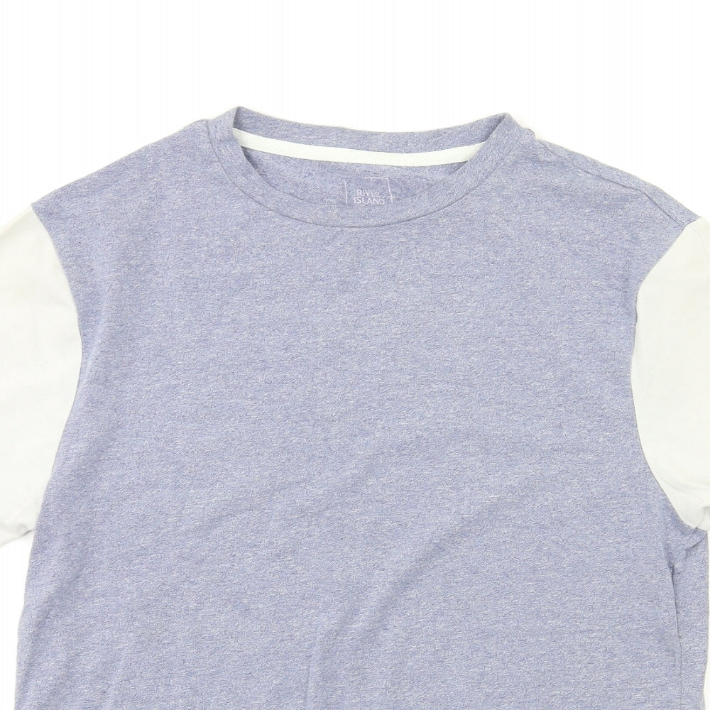 River Island Mens Blue    T-Shirt Size M