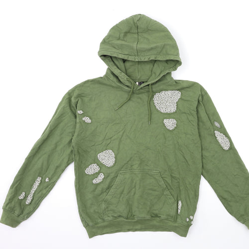Topshop Womens Green   Pullover Hoodie Size 8