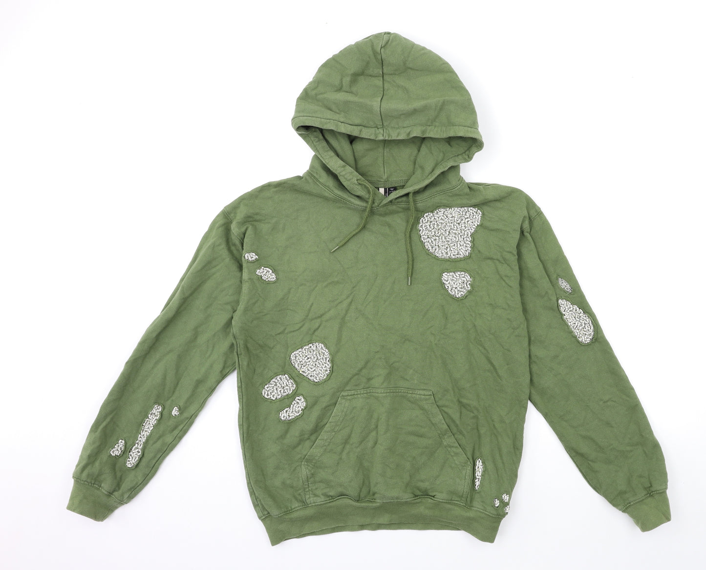 Topshop Womens Green   Pullover Hoodie Size 8