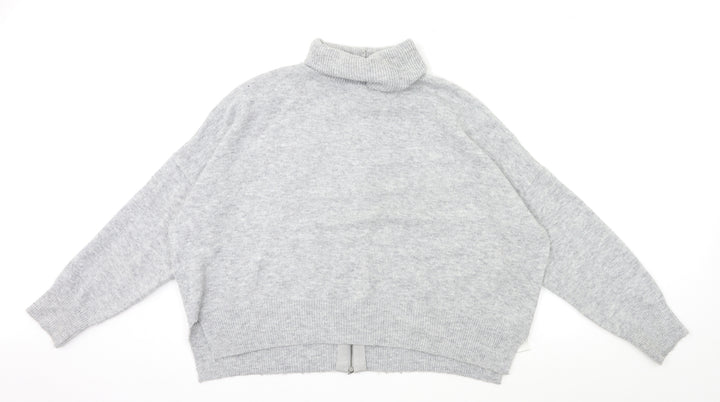 Topshop Womens Grey  Knit Pullover Jumper Size 14