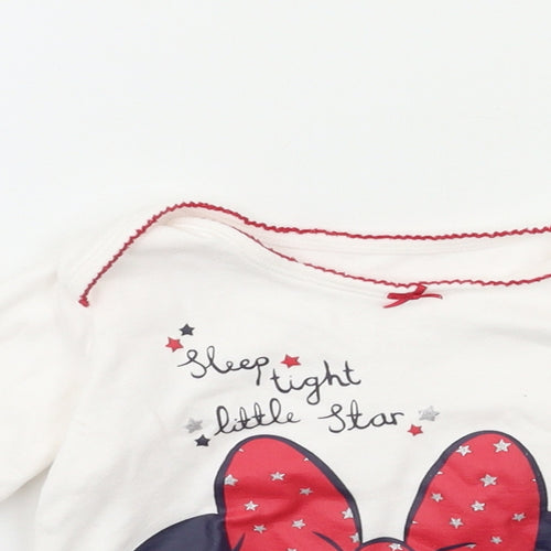 George Baby White   Basic T-Shirt Size 12-18 Months  - Minie Mouse