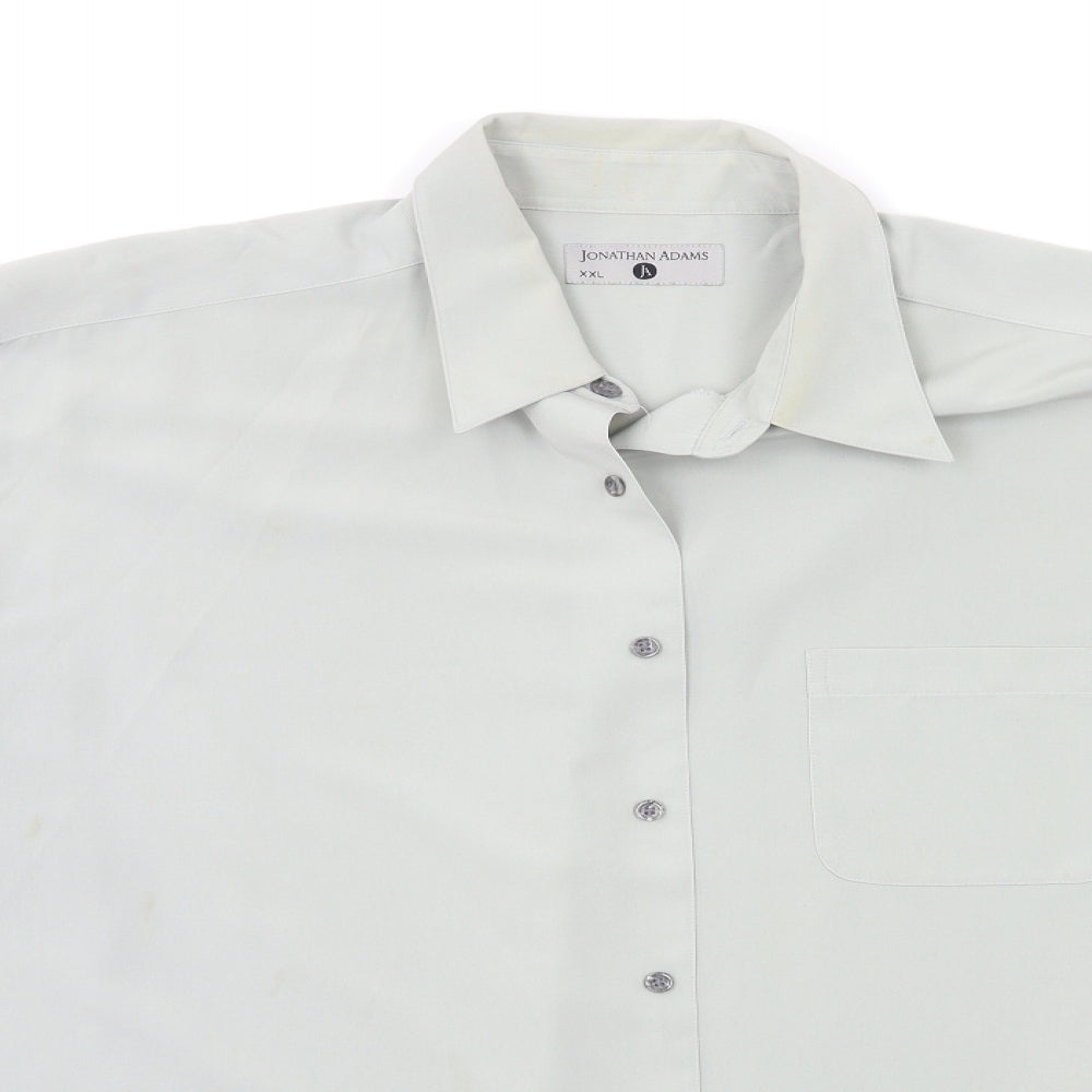 Jonathan Adams Mens Grey    Dress Shirt Size 2XL