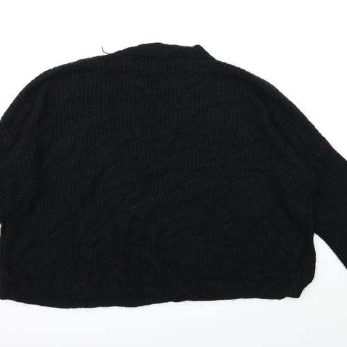 SheIn Womens Black  Knit Pullover Jumper Size S