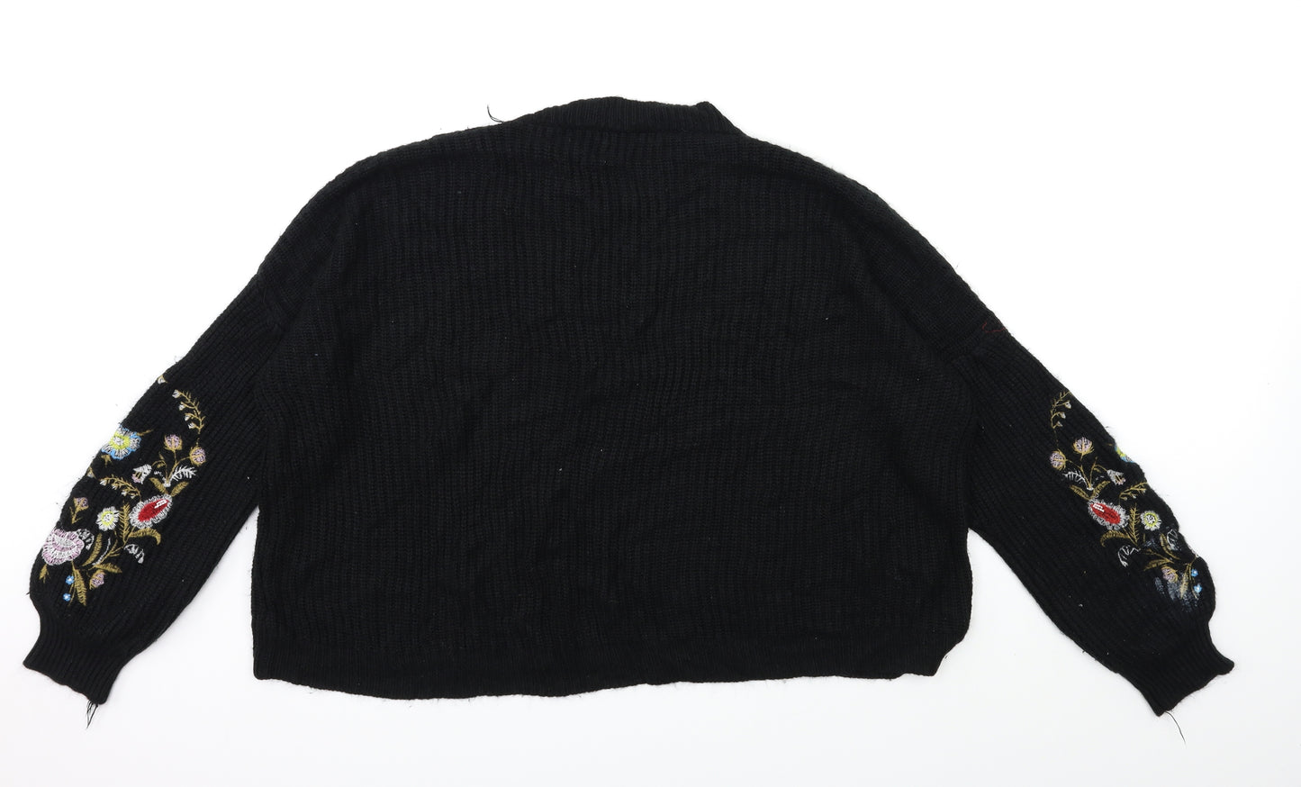 SheIn Womens Black  Knit Pullover Jumper Size S