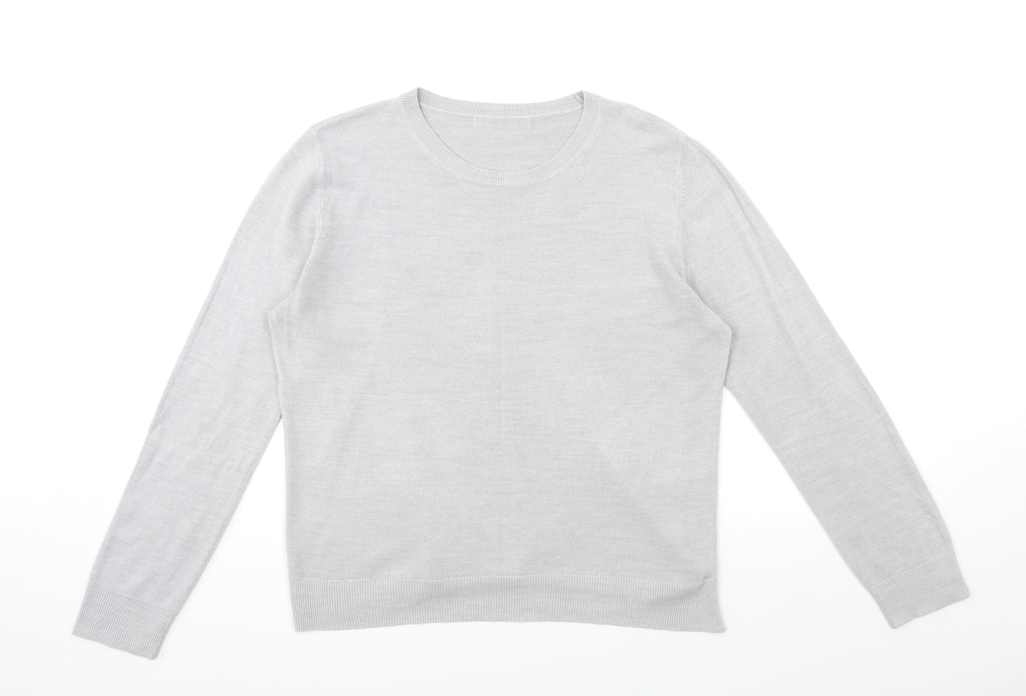 Marks and Spencer Womens Grey  Knit Pullover Jumper Size 16