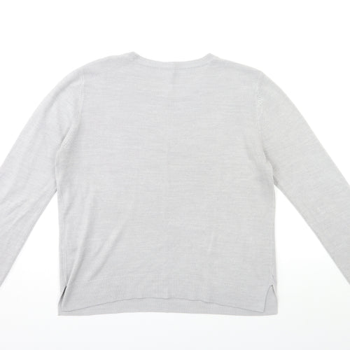 Marks and Spencer Womens Grey  Knit Pullover Jumper Size 16
