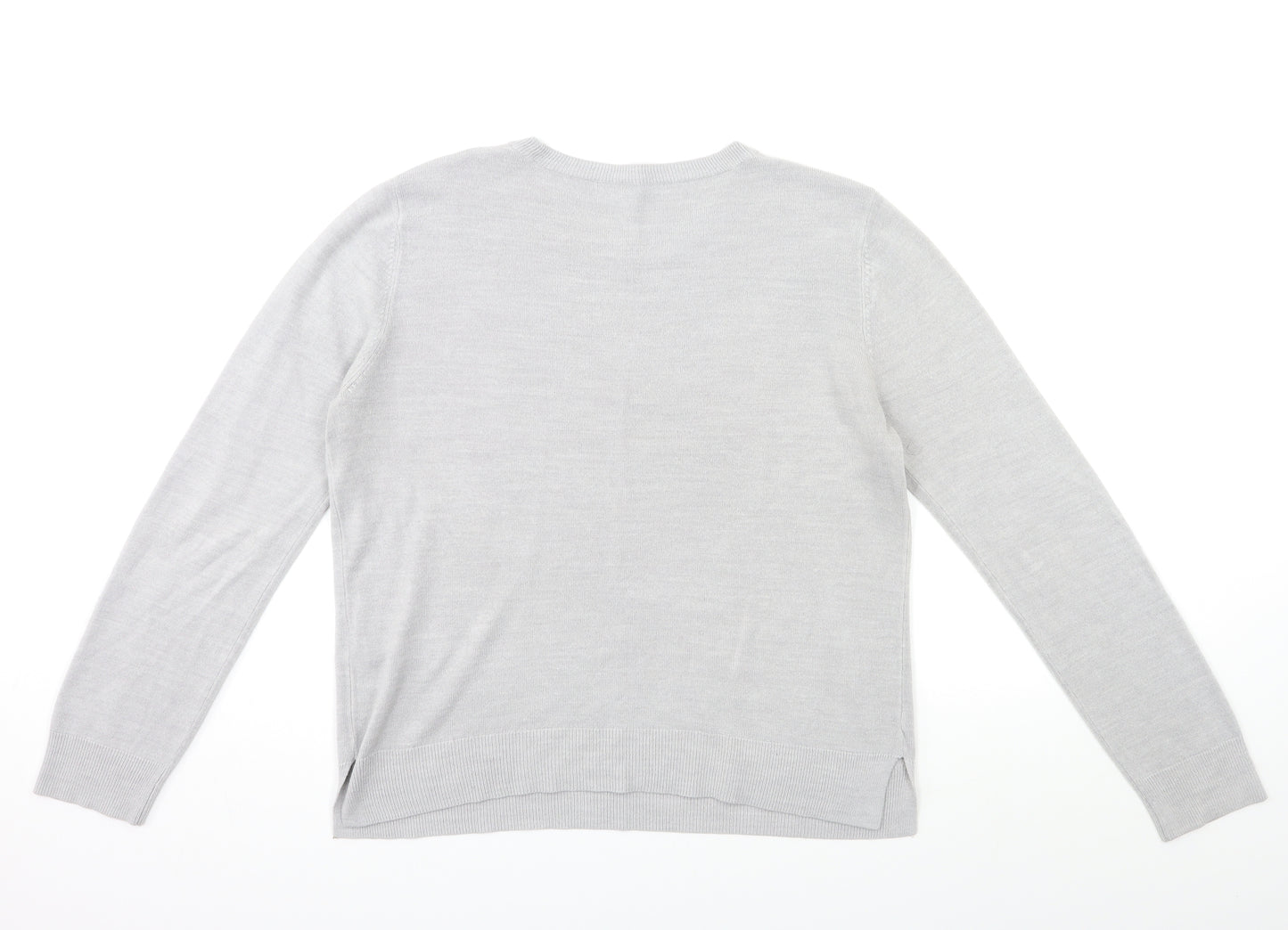 Marks and Spencer Womens Grey  Knit Pullover Jumper Size 16