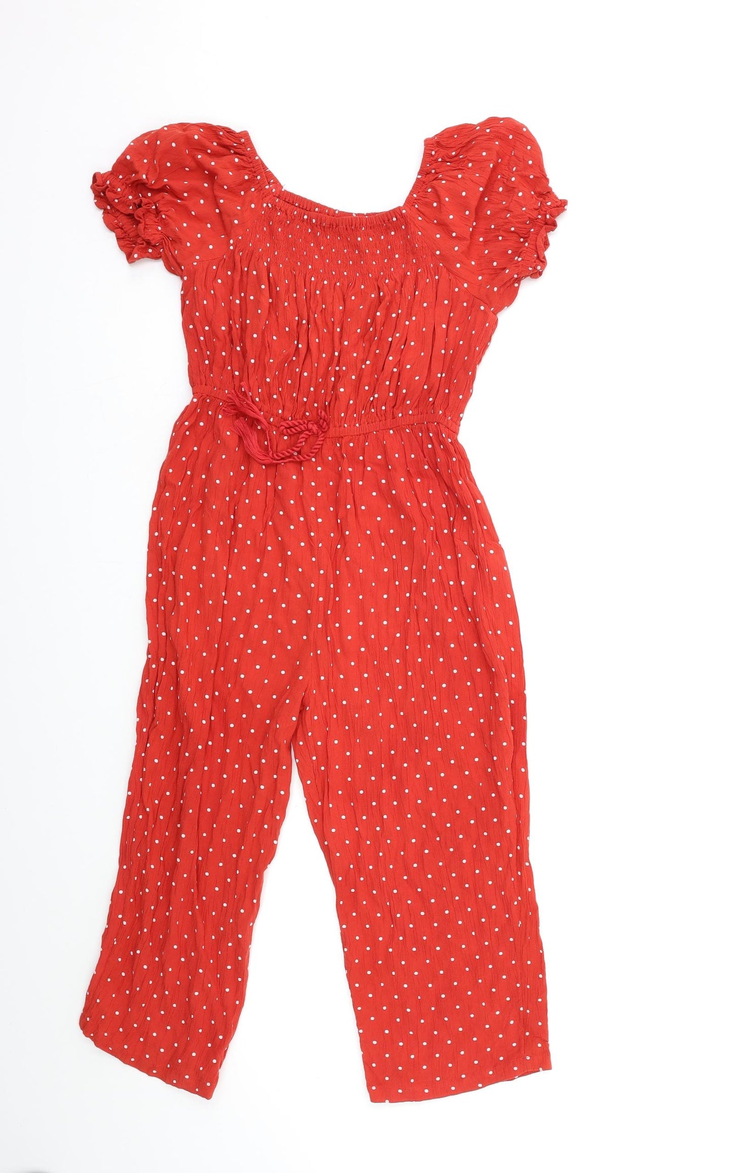 NXT Girls Red Polka Dot  Jumpsuit One-Piece Size 8 Years
