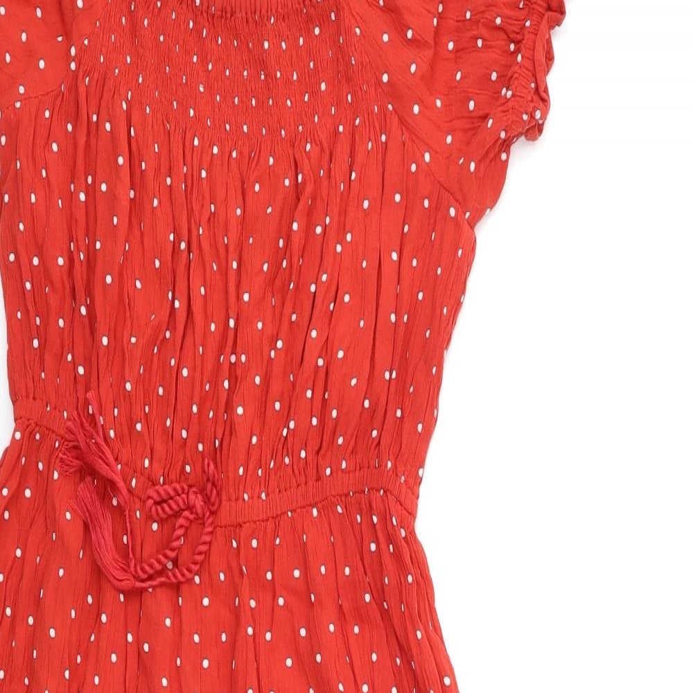 NXT Girls Red Polka Dot  Jumpsuit One-Piece Size 8 Years