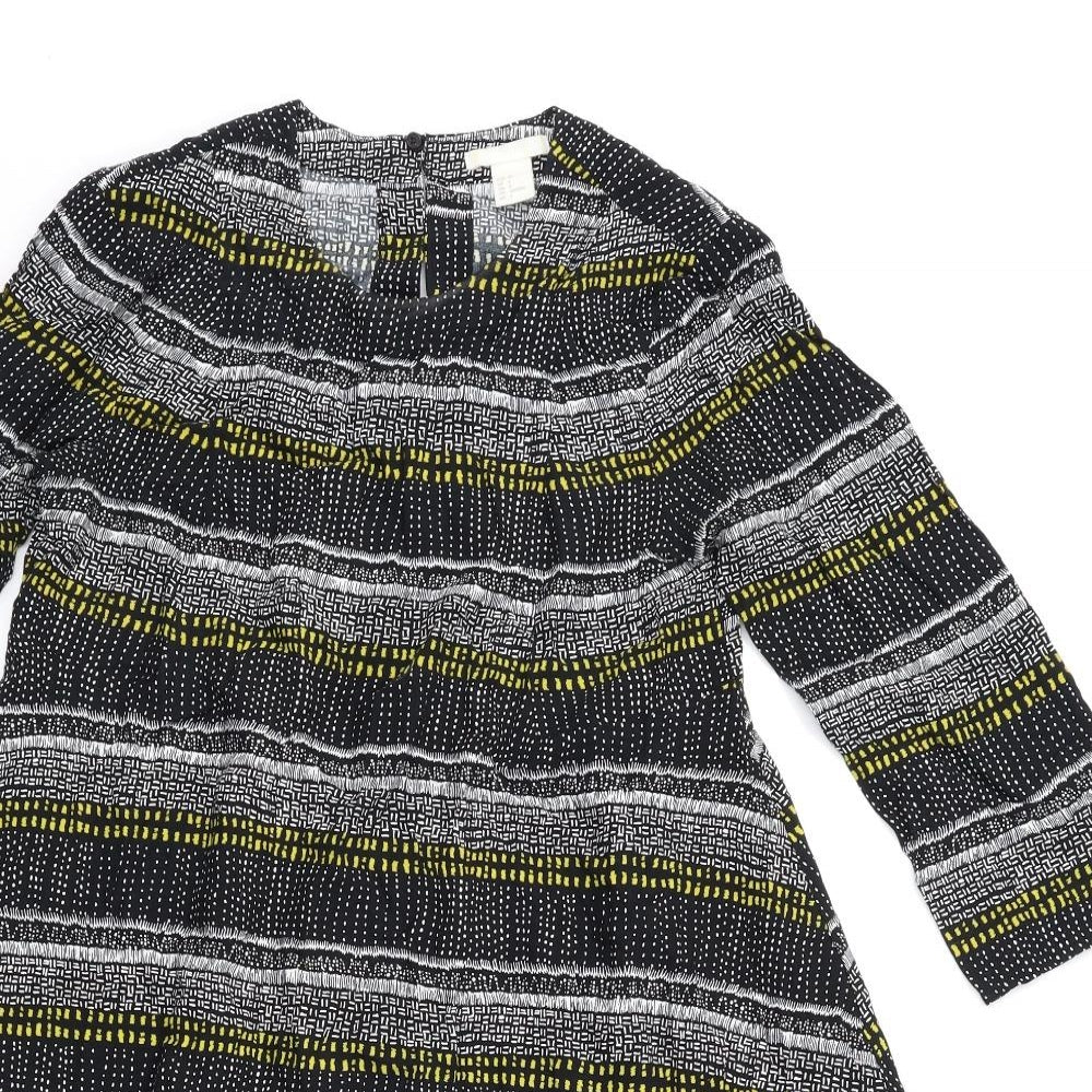 H&M Womens Blue Striped  Shift  Size 6