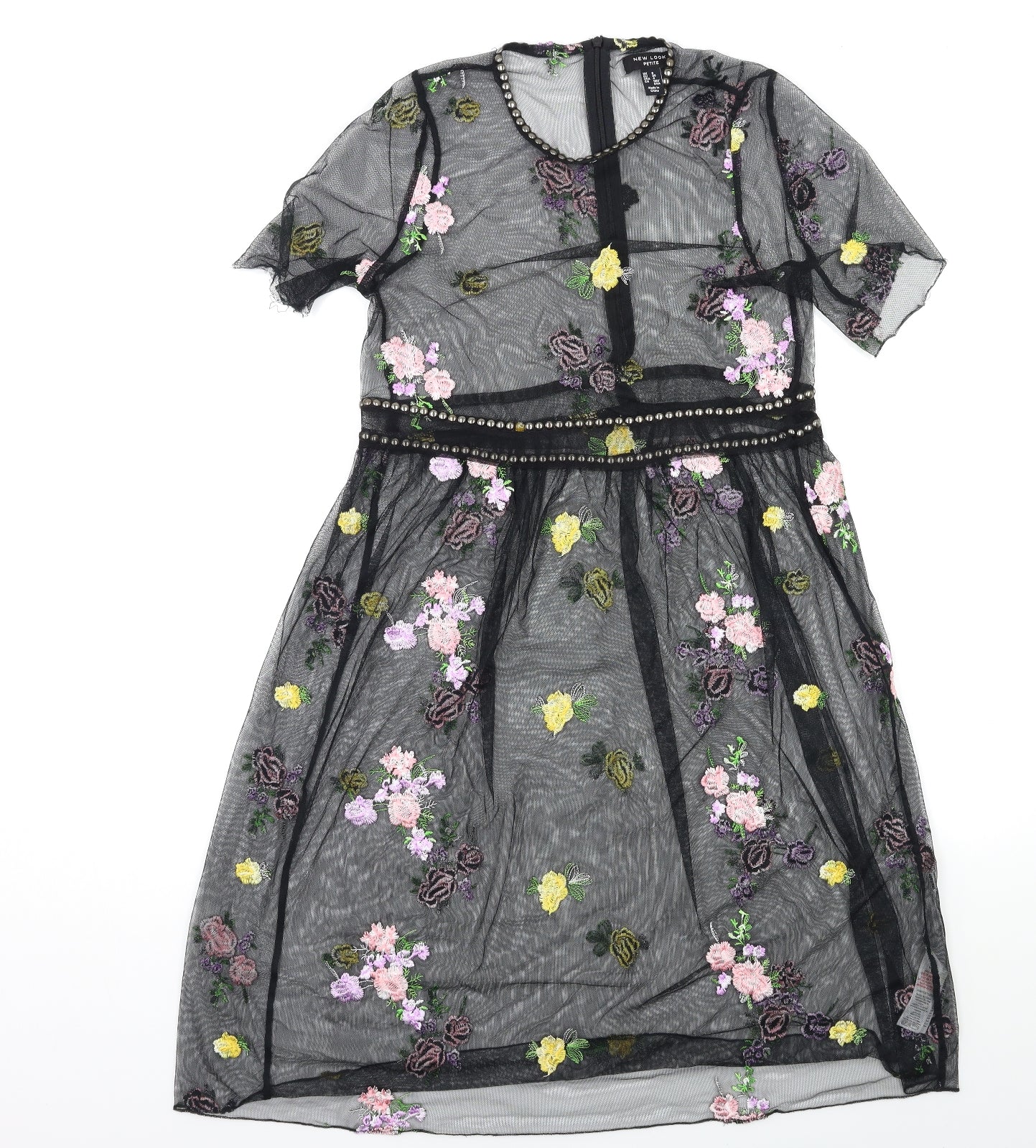 New Look Womens Black Floral  Shift  Size 8