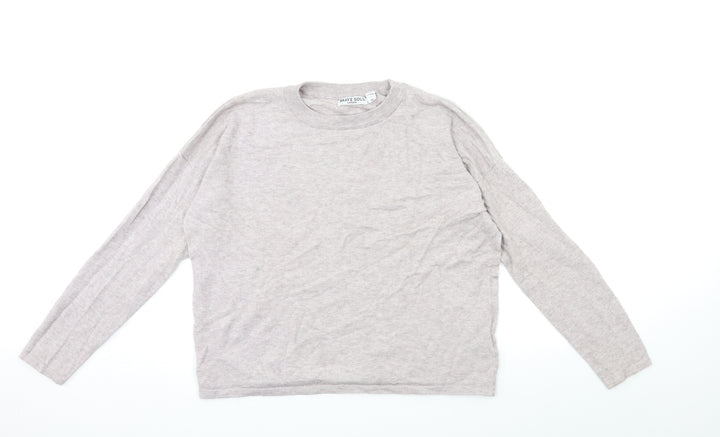 Brave Soul Womens Grey  Knit Pullover Jumper Size M