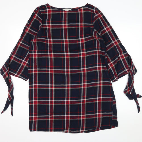 H&M Womens Blue Plaid  A-Line  Size 10