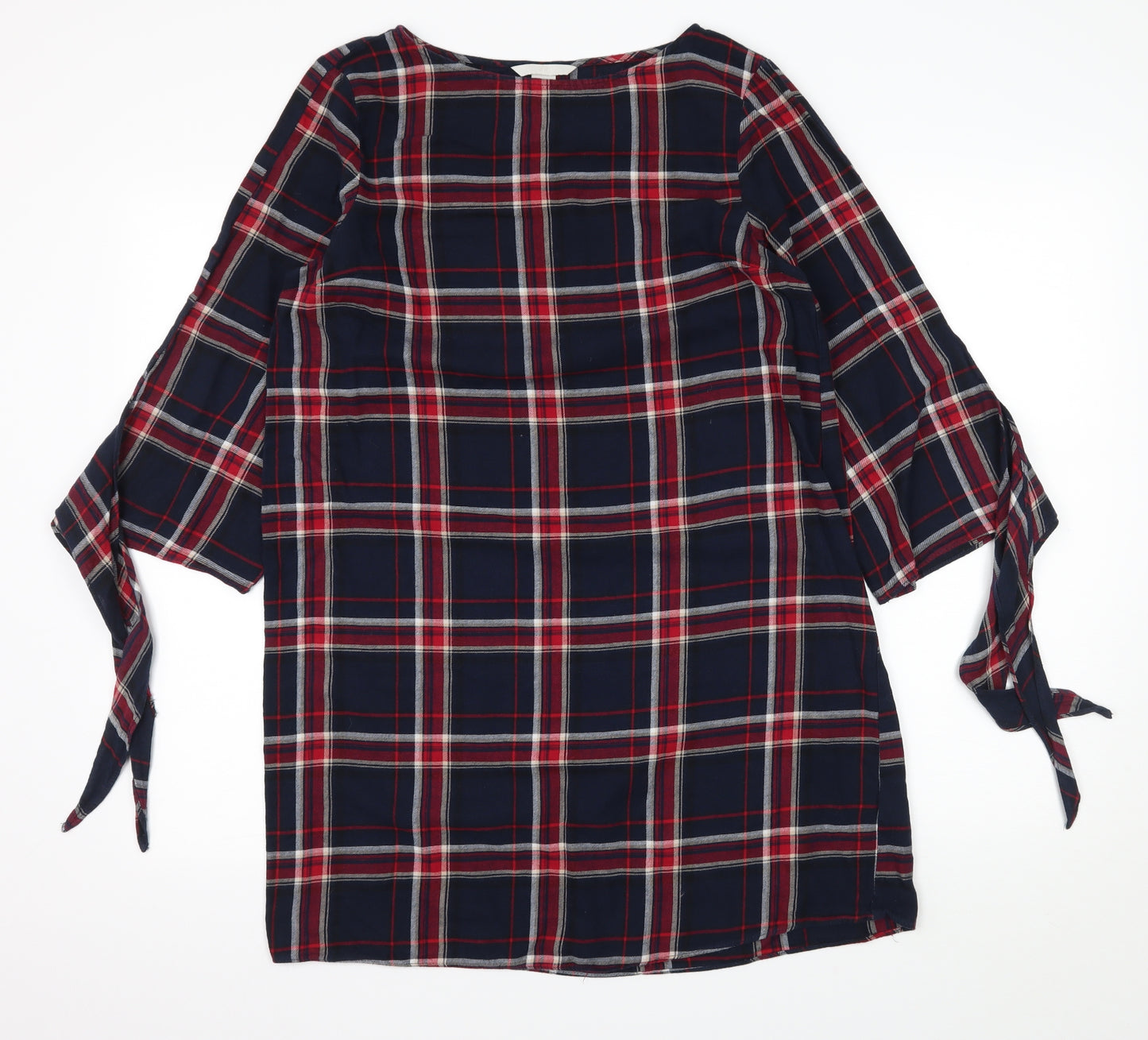 H&M Womens Blue Plaid  A-Line  Size 10