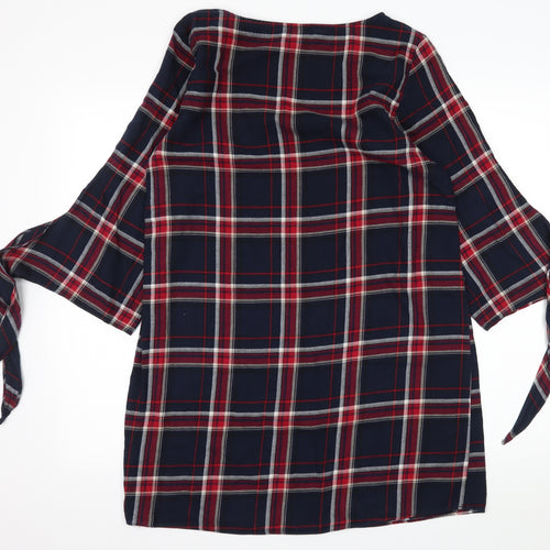 H&M Womens Blue Plaid  A-Line  Size 10