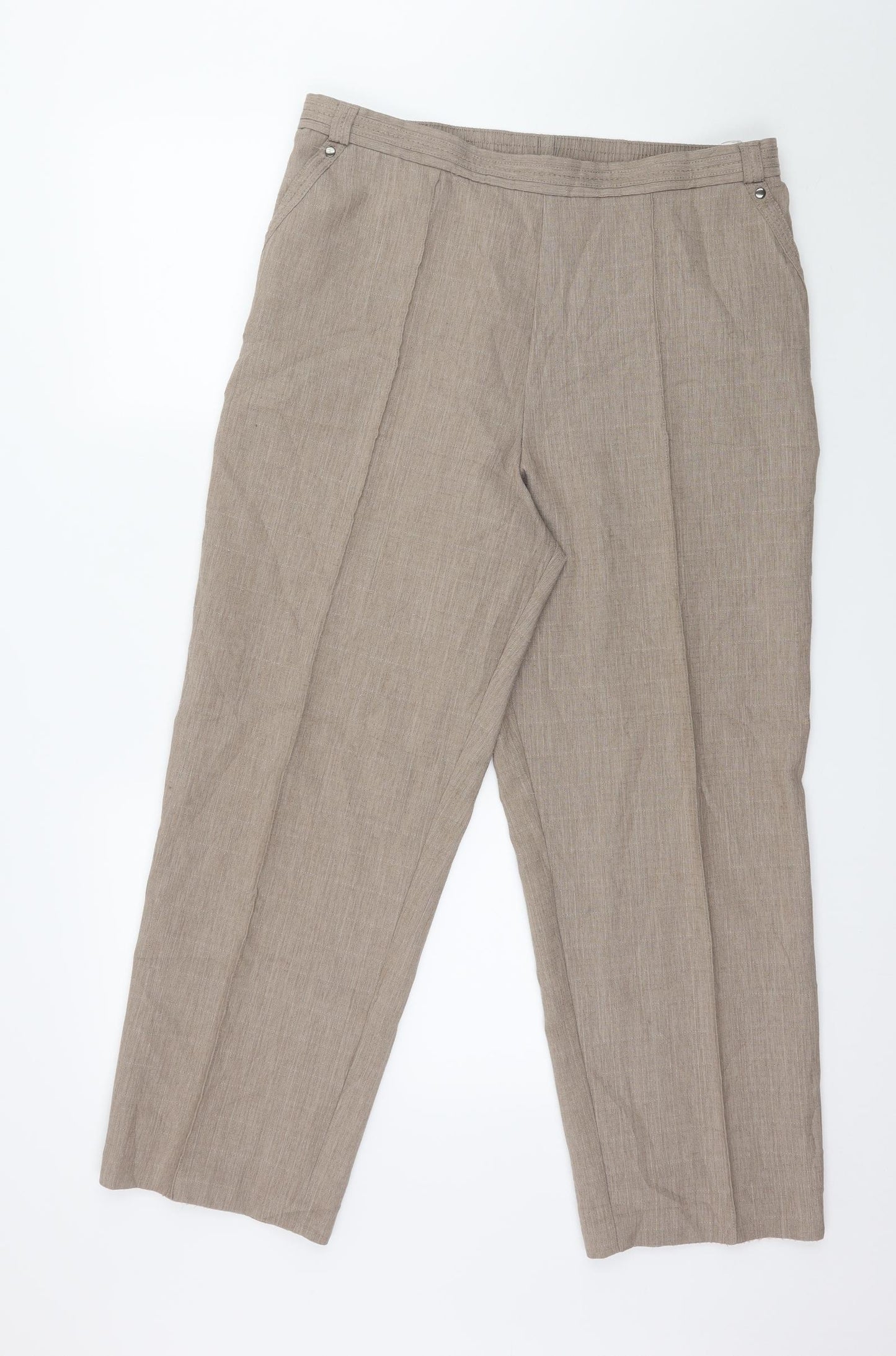 Marks and Spencer Womens Brown   Trousers  Size 10 L26 in