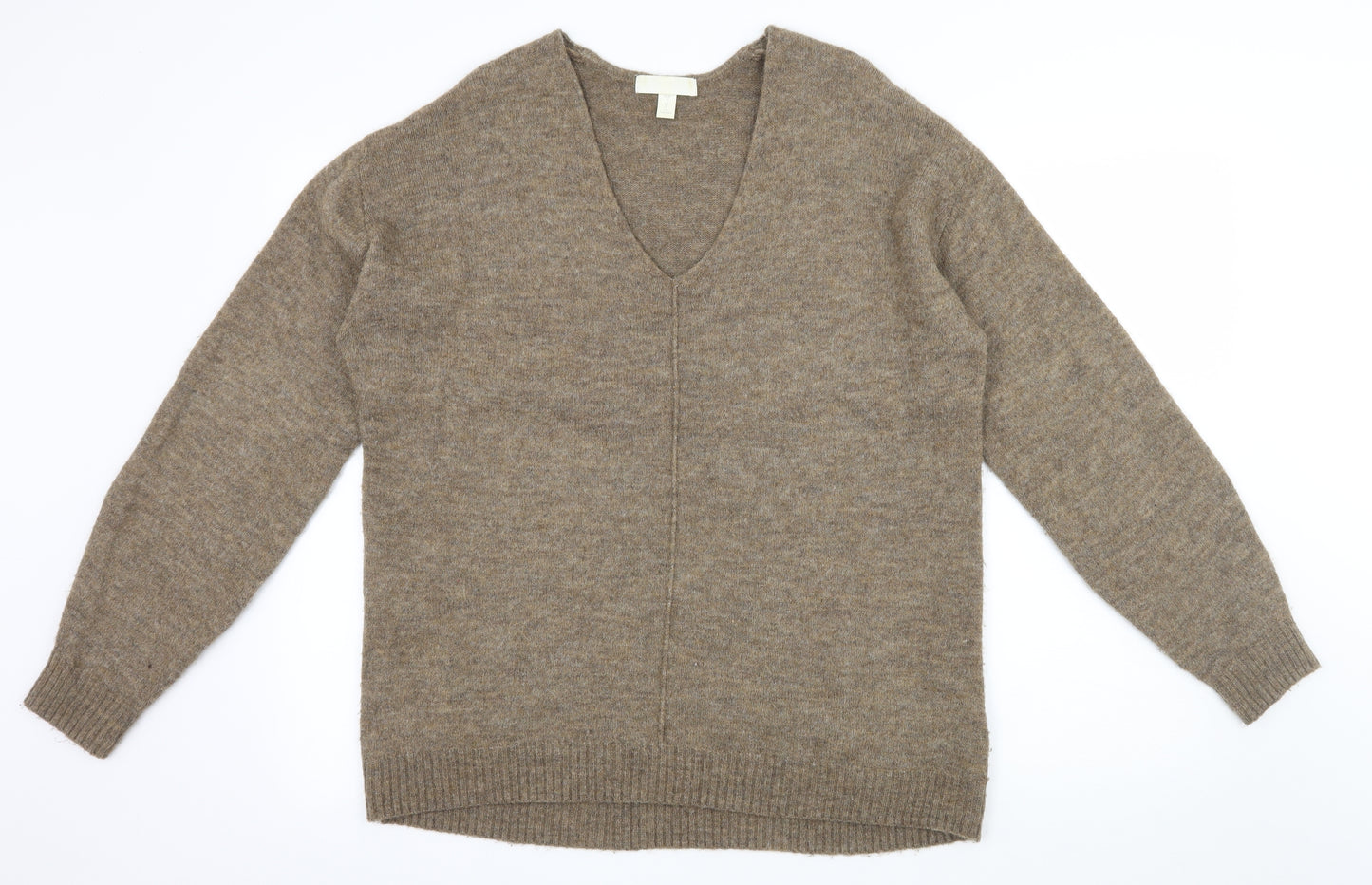 H&M Womens Brown  Knit Pullover Jumper Size S