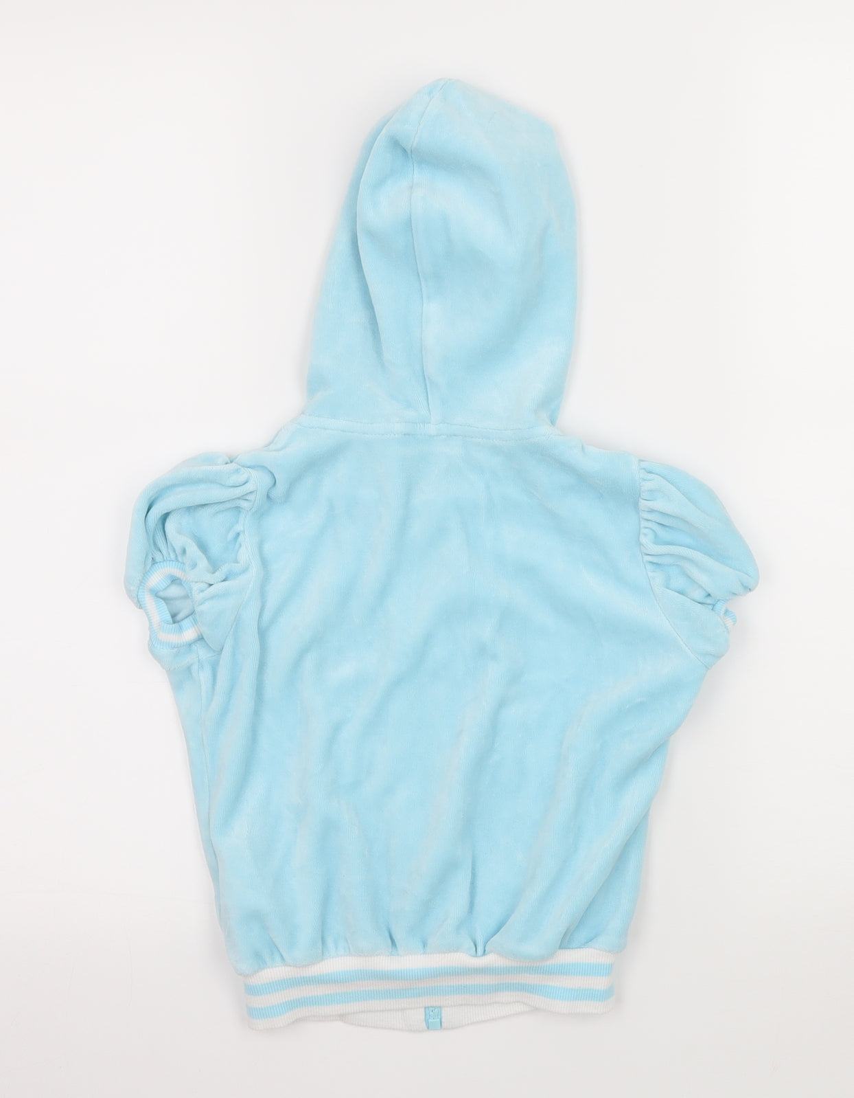 Monnalisa Girls Blue  Velvet Full Zip Hoodie Size 6 Years  - Donald Duck