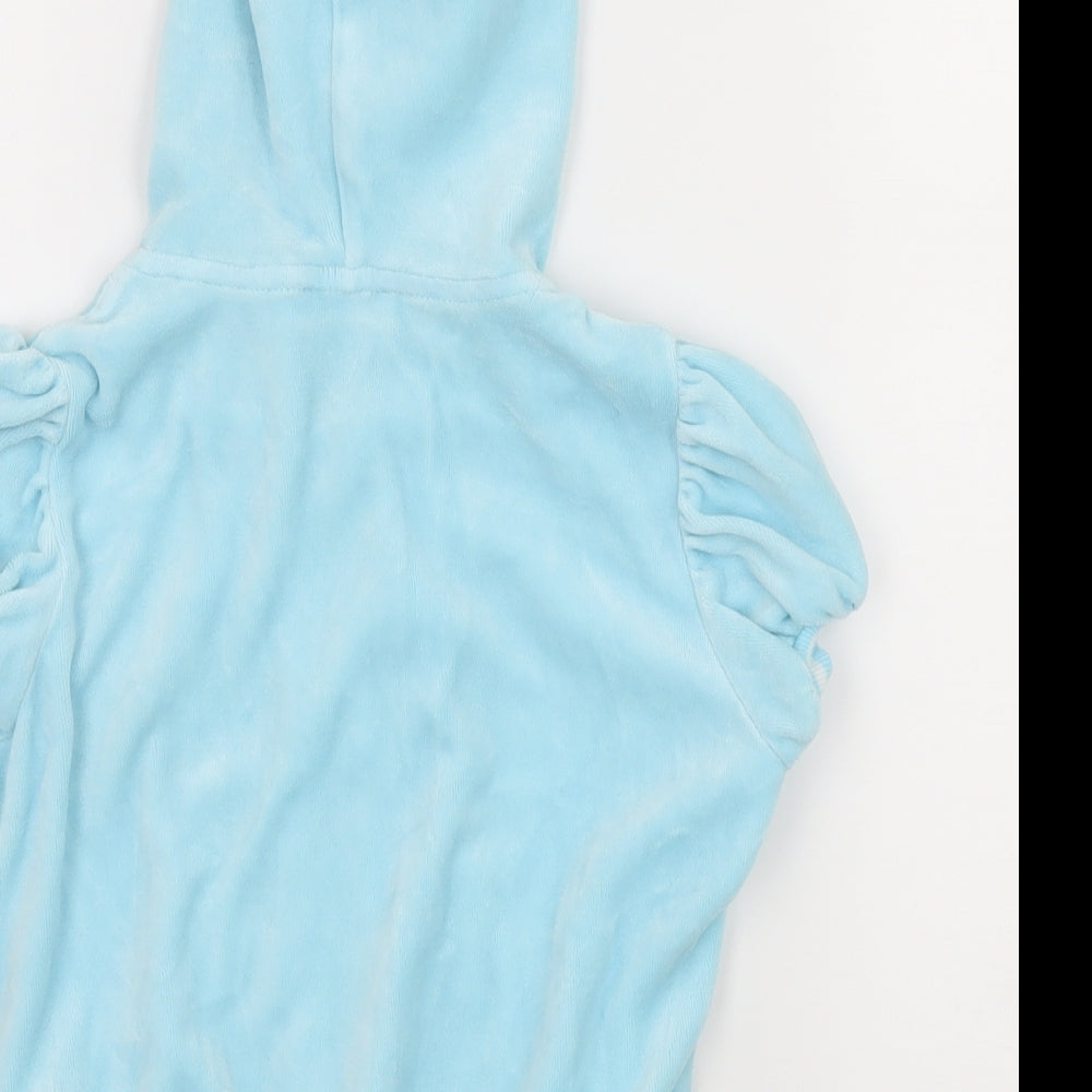 Monnalisa Girls Blue  Velvet Full Zip Hoodie Size 6 Years  - Donald Duck