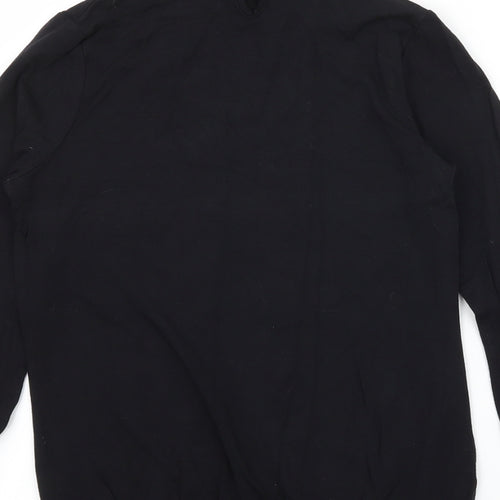 Marks and Spencer Girls Black  Jersey Basic T-Shirt Size 9 Years