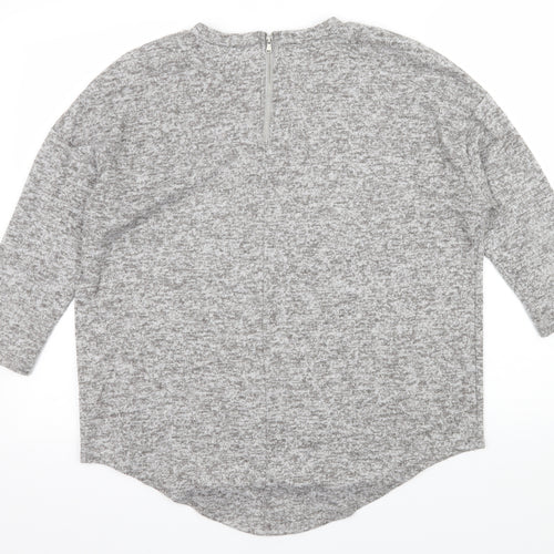 Primark Womens Grey  Knit Pullover Jumper Size S