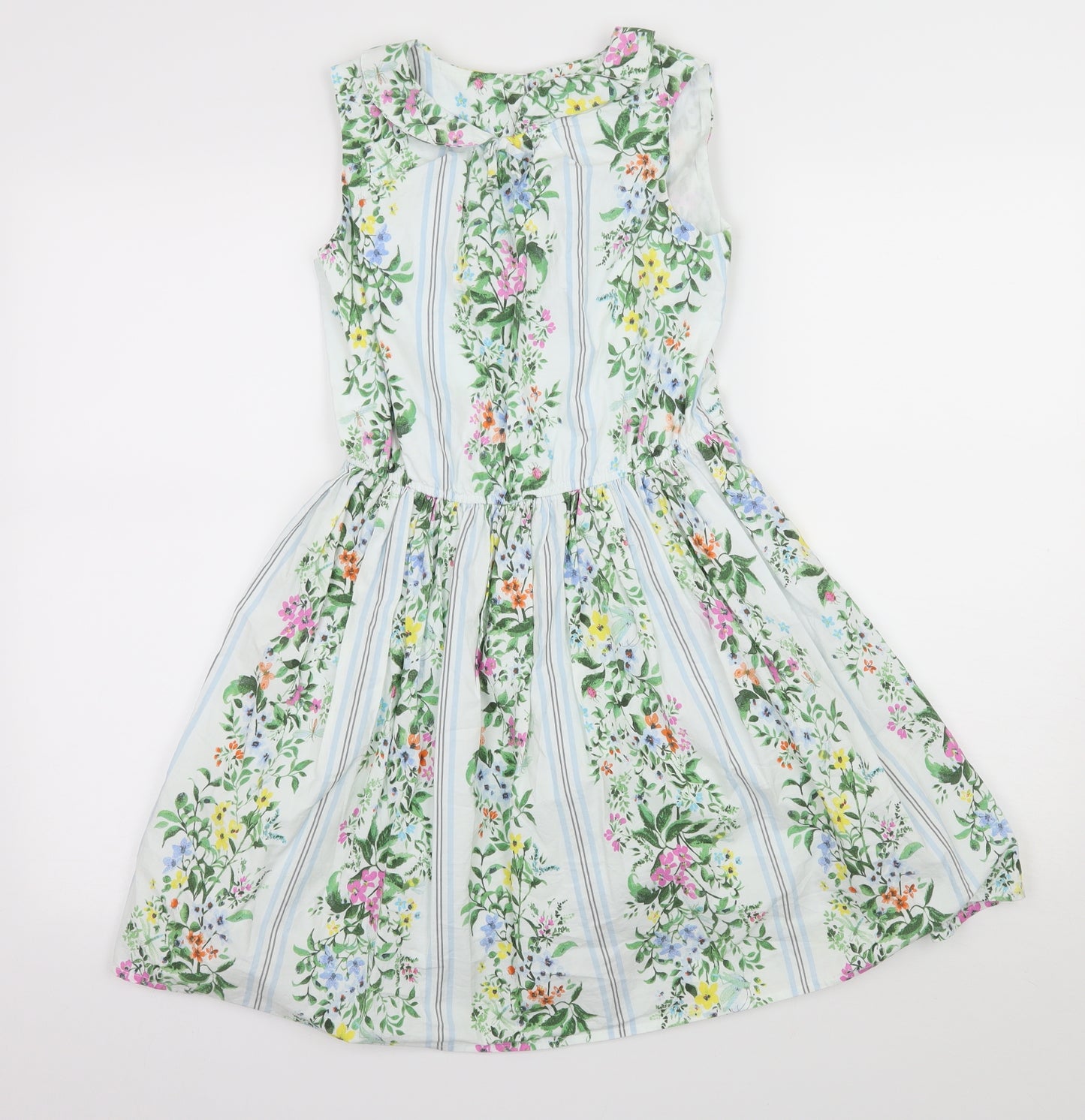 NEXT Girls Blue Floral  Fit & Flare  Size 11 Years