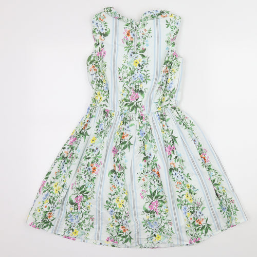 NEXT Girls Blue Floral  Fit & Flare  Size 11 Years