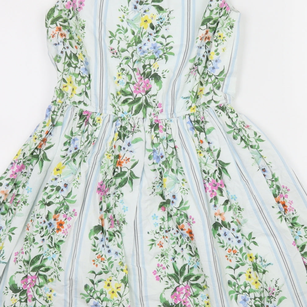 NEXT Girls Blue Floral  Fit & Flare  Size 11 Years