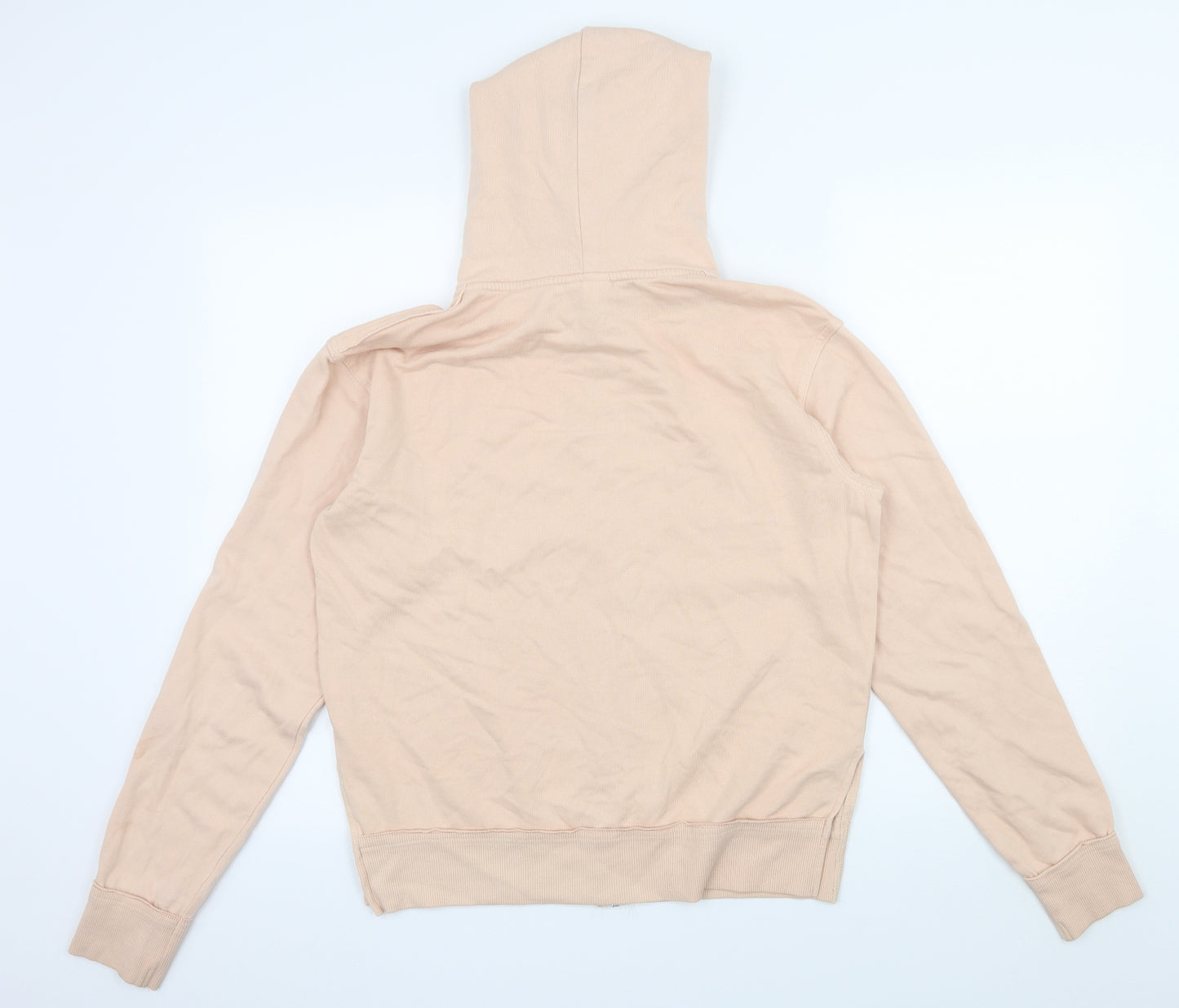 H&M Womens Orange  Jersey Full Zip Hoodie Size S