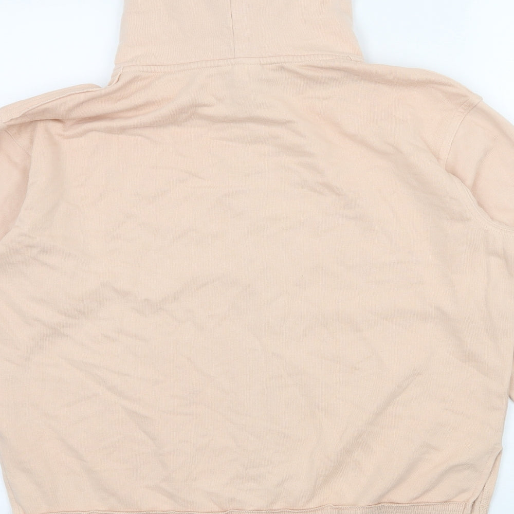 H&M Womens Orange  Jersey Full Zip Hoodie Size S