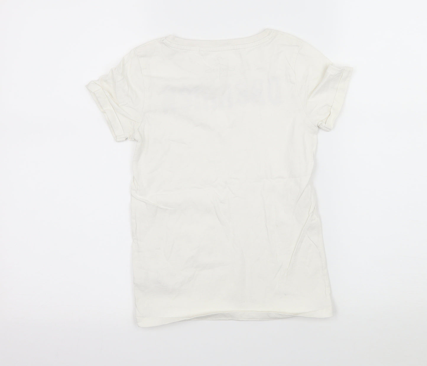 NEXT Girls White  Jersey Basic T-Shirt Size 8 Years  - Dreamer
