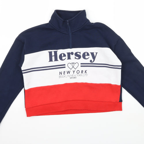 Hersey Girls Blue  Jersey Pullover Sweatshirt Size 13-14 Years  - Hersey