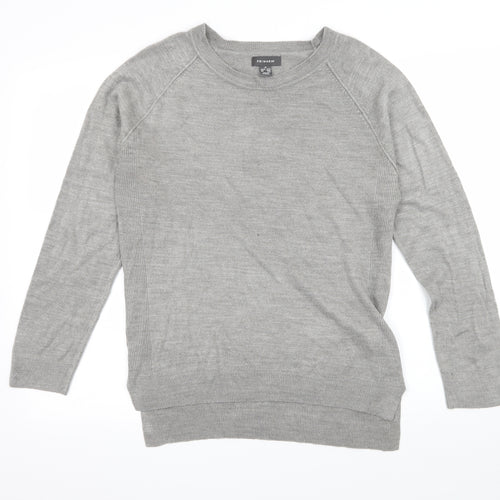 Primark Womens Grey  Knit Pullover Jumper Size 12