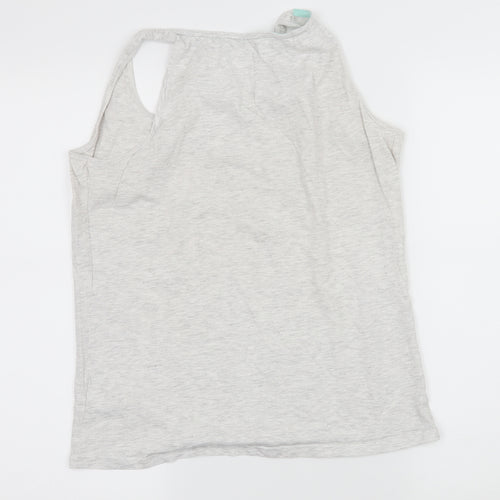George Womens Grey  Jersey Top Pyjama Top Size 12  - Tropical Paradise
