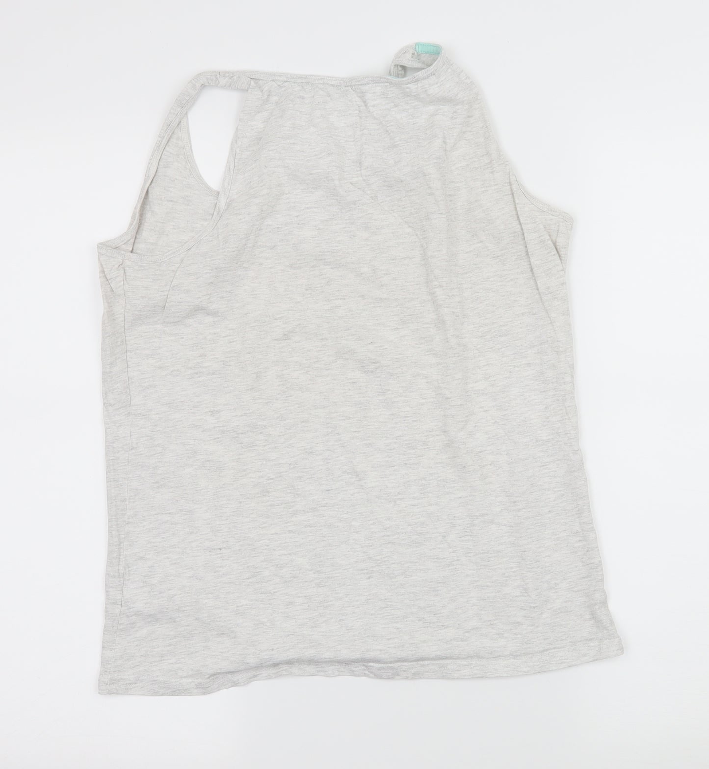 George Womens Grey  Jersey Top Pyjama Top Size 12  - Tropical Paradise