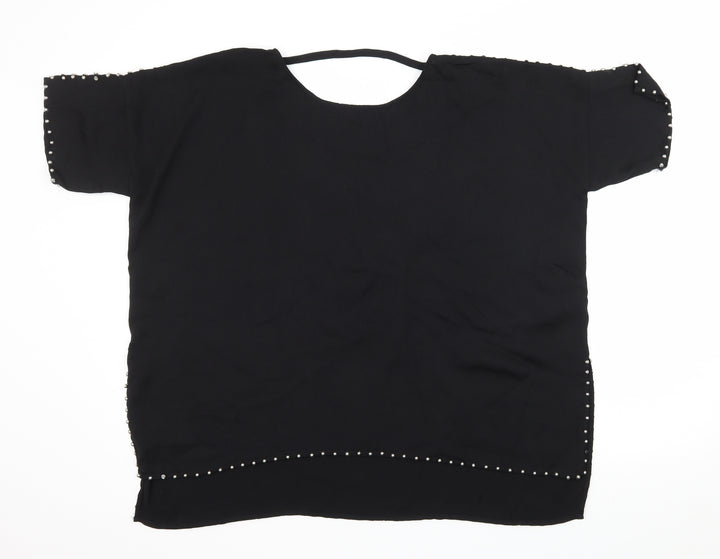 H&M Womens Black Basic Blouse Size S - open back