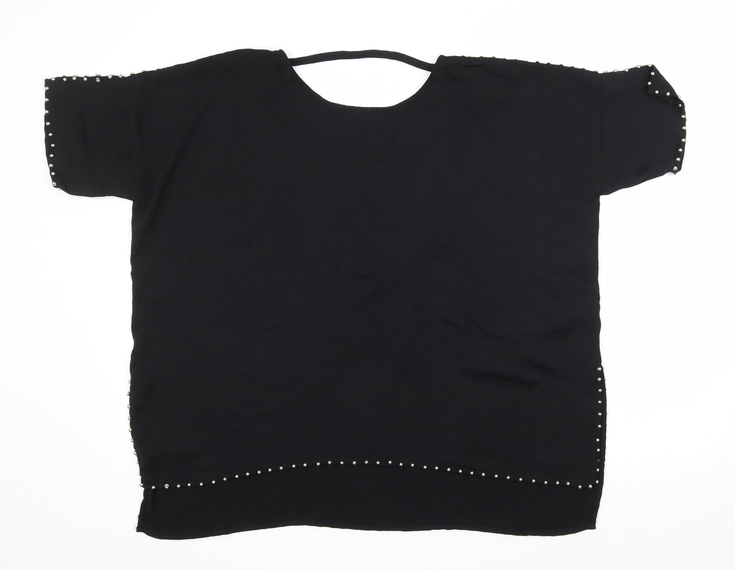 H&M Womens Black   Basic Blouse Size S  - open back