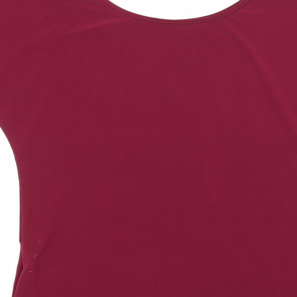 Atmosphere Womens Pink  Jersey Basic T-Shirt Size 8  - Cut Out Shoulder