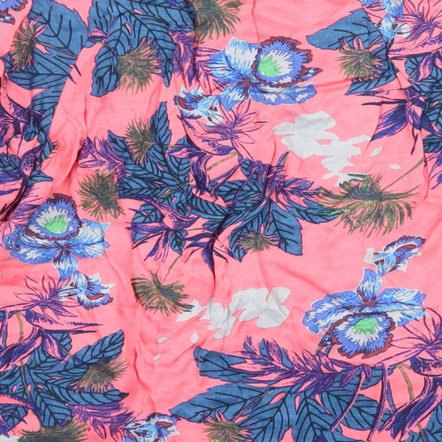 Topshop Womens Pink Floral  Basic Blouse Size 8