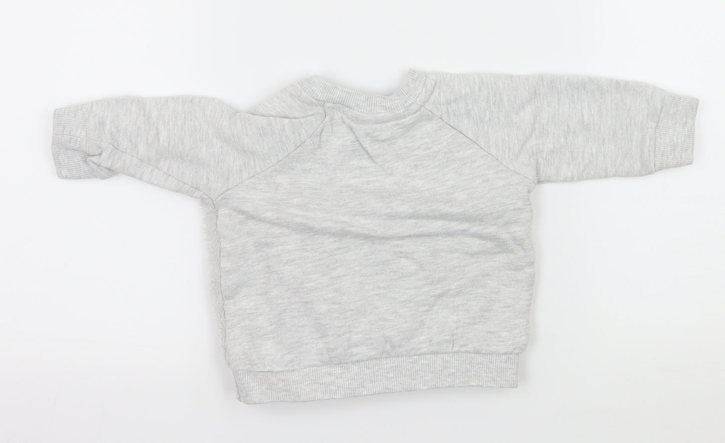 F&F Baby Grey  Jersey Pullover Jumper Size 0-3 Months  - Bear