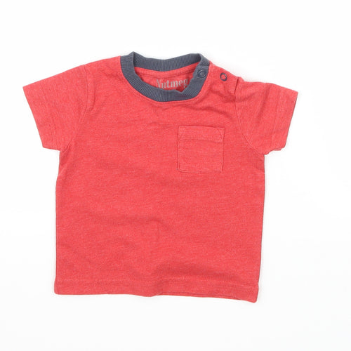 Nutmeg Boys Red  Jersey Basic T-Shirt Size 3-6 Months
