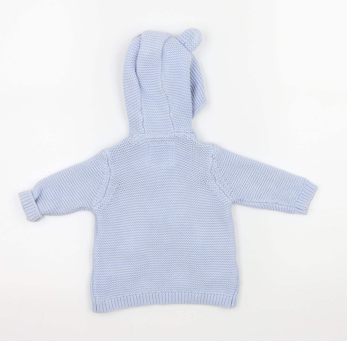 F&F Boys Blue  Knit Cardigan Jumper Size 0-3 Months