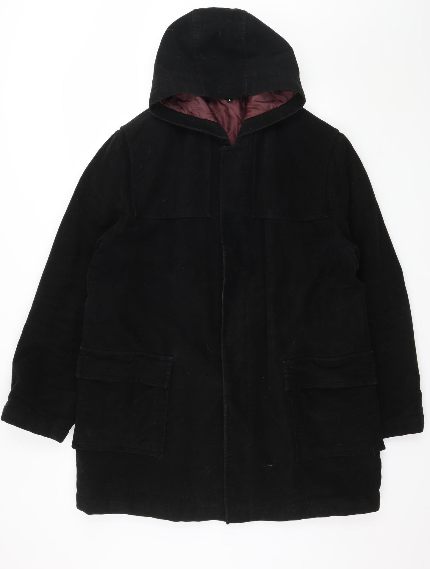 NEXT Mens Black  Velvet Parka Coat Size L