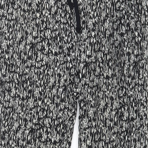 F&F Womens Black Geometric  Jogger Trousers Size 6 L24 in