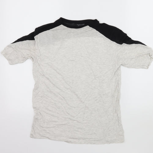 Topshop Womens Green  Jersey Basic T-Shirt Size 6