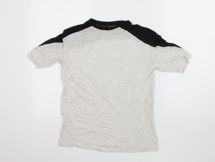 Topshop Womens Green  Jersey Basic T-Shirt Size 6