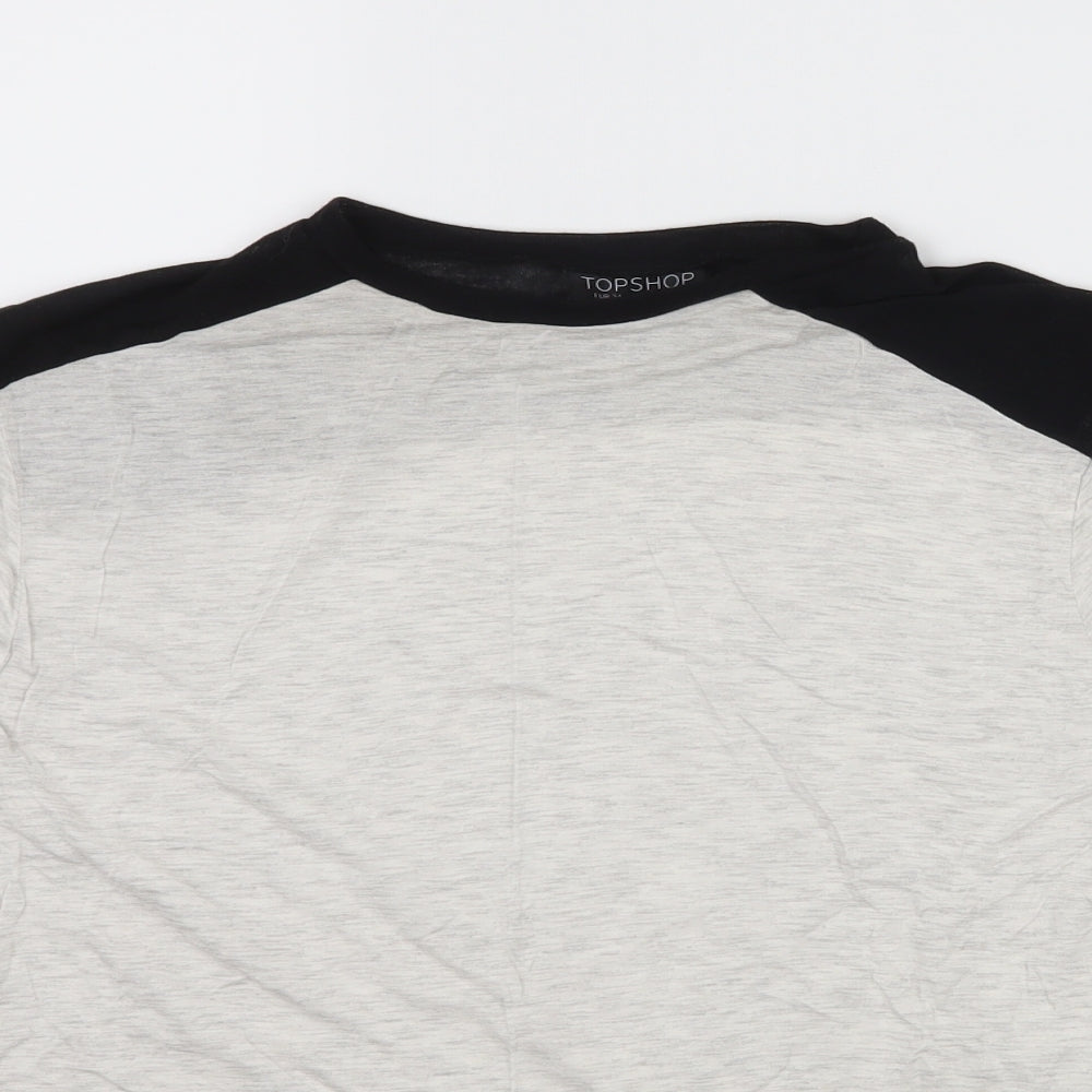 Topshop Womens Green  Jersey Basic T-Shirt Size 6